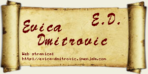 Evica Dmitrović vizit kartica